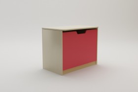 Ящик для игрушек Бэрри (Бежевый/Красный/корпус Клен) в Исилькуле - isilkul.katalogmebeli.com | фото