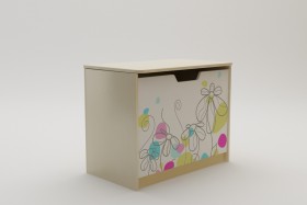 Ящик для игрушек Флёр (Белый/корпус Клен) в Исилькуле - isilkul.katalogmebeli.com | фото