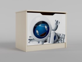 Ящик для игрушек Санни (Белый/корпус Клен) в Исилькуле - isilkul.katalogmebeli.com | фото